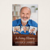 Funérailles Rustique 4 Photo Collage Cartes de pri (Devant)