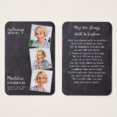 Funérailles rustiques 3 Poème photo Carte de prièr (Devant & derrière)