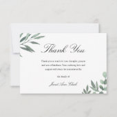 Funérailles simples et Carte de remerciements de s (Devant)