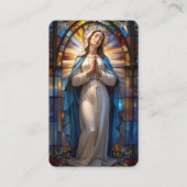 Funérailles Vitrail Mary Prayer Carte de sympathie (Devant)