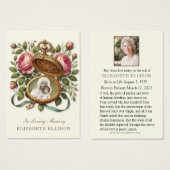 Funéraire Carte de prière photo religieuse (Devant & derrière)