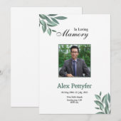 Funeral Announcement and Invitation Card Aankondiging (Voorkant / Achterkant)