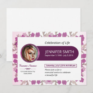 Funeral Announcement Card Aankondiging