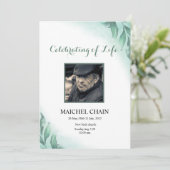 Funeral Announcement Card Aankondiging (Staand voorkant)