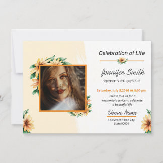 Funeral Announcement Card Aankondiging