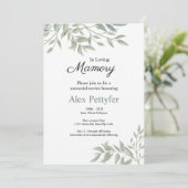 Funeral Announcement Card Aankondiging (Staand voorkant)