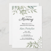 Funeral Announcement Card Aankondiging (Voorkant / Achterkant)