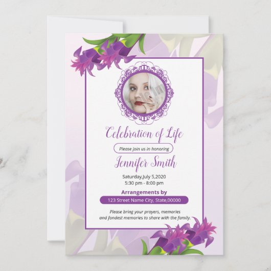 Funeral Announcement Card Aankondiging (Voorkant)