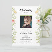 Funeral Announcement Card Aankondiging (Staand voorkant)