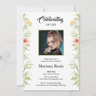 Funeral Announcement Card Aankondiging