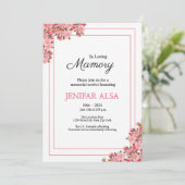 Funeral Announcement & Invitation Card Aankondiging (Staand voorkant)