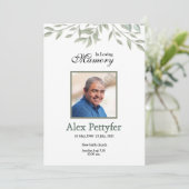 Funeral Announcement & Invitation Card Aankondiging (Staand voorkant)