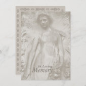 Funeral Announding in loving Memory Tomstone Kaart (Voorkant / Achterkant)