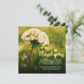 Funeral Bedankt | Dandelion Wish Bereavement (Staand voorkant)