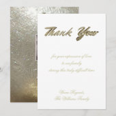 Funeral Bedankt Elegant Silver Gold Religieuze (Voorkant / Achterkant)