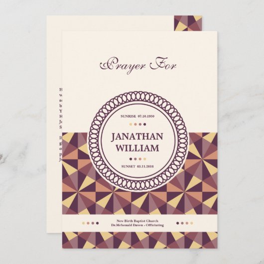 Funeral-bedankt-kaart Bedankkaart (Voorkant / Achterkant)