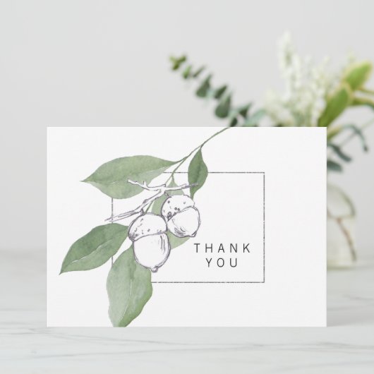 Funeral Bereavement Herfst AcornsDank u Bedankkaart (Staand voorkant)