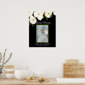 Funeral Black Celebrating of Life Welcome Sign Poster (Keuken)