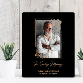 Funeral Black Fake Golden Branches Fotoplaat