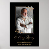 Funeral Black Fake Golden Branches Poster (Voorkant)