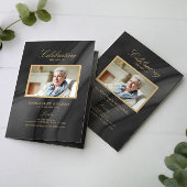 Funeral Black & Gold Calligraphy |Memorandum Programma