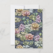 Funeral Blue Floral foto Hartelijk dank Bedankkaart (Achterkant)