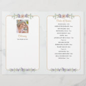 Funeral Botanical Floral Heart 4 Foto's Programma (Achterkant)