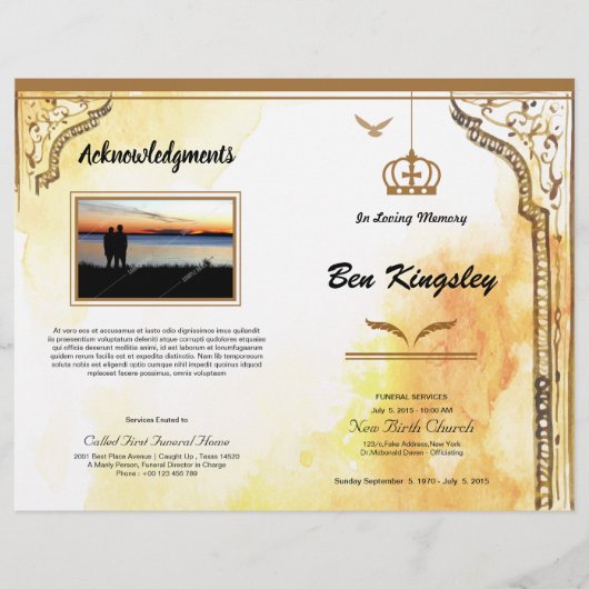 Funeral Brochure Sjabloon (Voorkant)