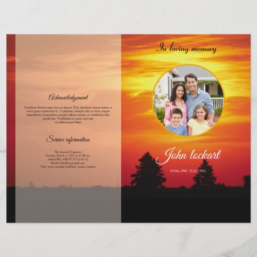 Funeral Brochure Sjabloon (Voorkant)