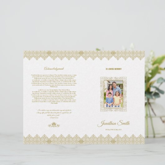 Funeral Brochure Sjabloon (Staand voorkant)