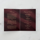 Funeral Burgundy & Gold |Memorandum Programma (Binnen)