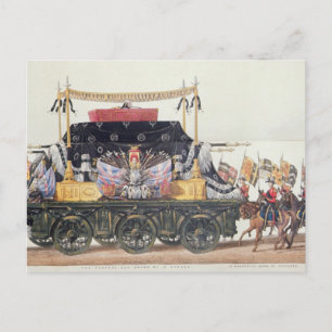 Funeral Car van de hertog van Wellington, 1853 Briefkaart
