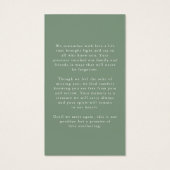 Funeral Celebrating the Life of Photo Prayer Card (Dos)