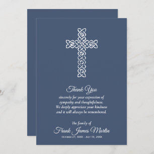 Funeral Celebration of Life Blue Bedankt