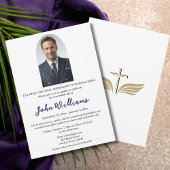 Funeral Celebration of Life Memorial Photo,Simple Kaart