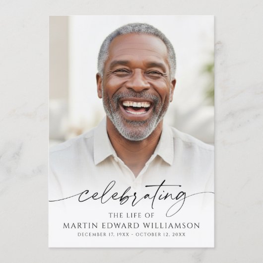 Funeral Celebration of Life Photo Order of Service Programma (Voorkant)