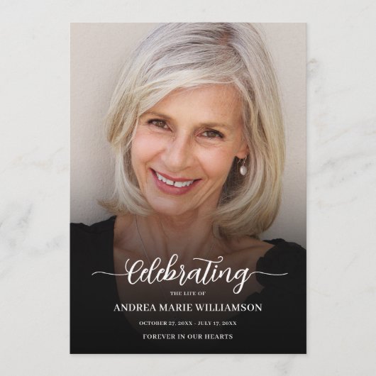 Funeral Celebration of Life Photo Programma (Voorkant)