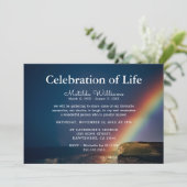 Funeral Celebration of Life | Rainbow Memorial Kaart (Staand voorkant)