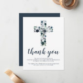 Funeral Cross Thank You Note | Behreavement Notitiekaartje (Voorkant / Achterkant in situ)