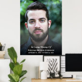 Funeral Custom Photo Bereavement in Loving Memory Poster (Thuiskantoor)