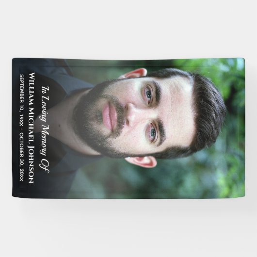 Funeral Custom Photo Bereavement in Loving Memory Spandoek (Horizontaal)