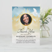 Funeral Dank u - Gates of Heaven Sympathy Bedankkaart (Staand voorkant)