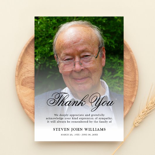 Funeral Dankuwel foto van Ref | Bereavement Bedankkaart