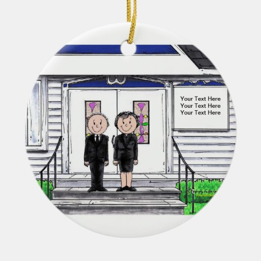 Funeral Director Couple Keramisch Ornament (Voorkant)