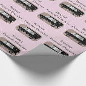 Funeral Director Gift Wrapping Paper roze Cadeaupapier (Hoek)