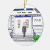 Funeral Director - Male Keramisch Ornament (Links)