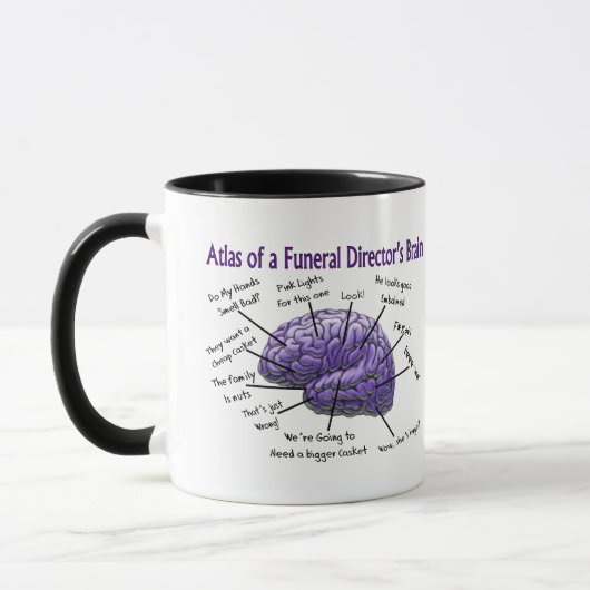 Funeral Director/Mortician Funny Brain Design Mok (Links)