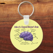 Funeral Director/Mortician Funny Brain Design Sleutelhanger (Voorkant)