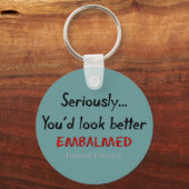 Funeral Director/Mortician Funny Hearse Design Sleutelhanger (Voorkant)