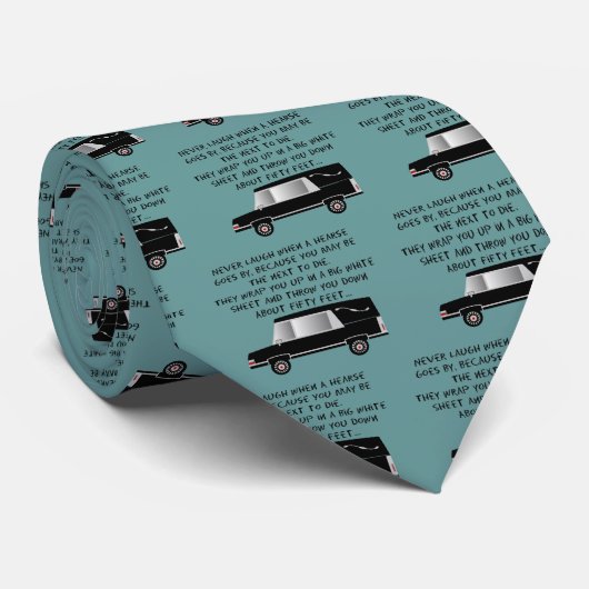 Funeral Director/Mortician Funny Hearse Design Stropdas (Opgerold)